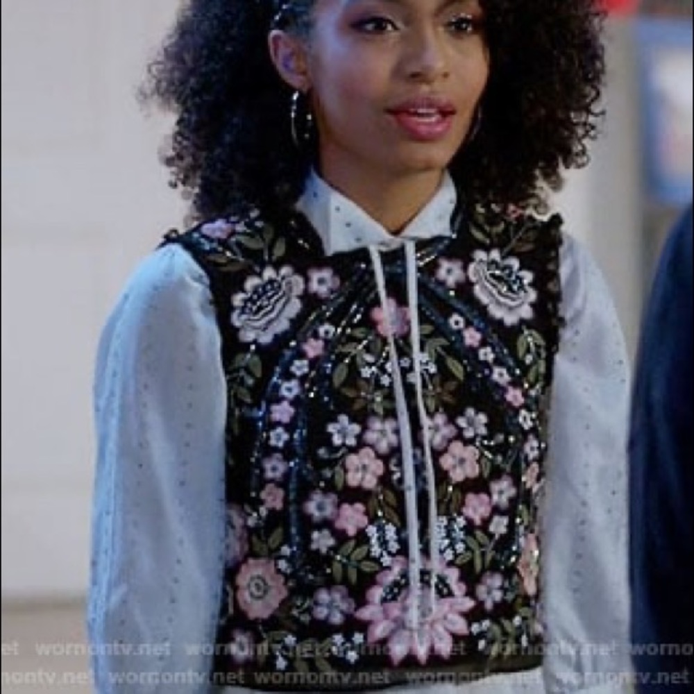 Needle & Thread Embellished Floral Top